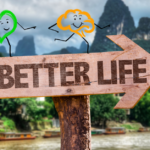 Sandra-Neumaier_Life Coaching Pfeil mit Aufschrift "A better Life" und Foto von Sandra Neumaier_Ingolstadt